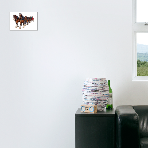 Clydesdale Eight Horse Hitch by Lakeric